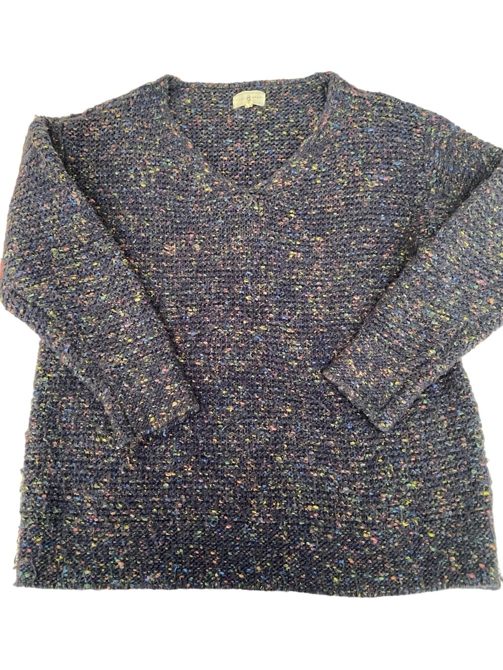 LOU & GREY CHUNKY KNIT MULTI COLORED SWEATER SIZE SMALL